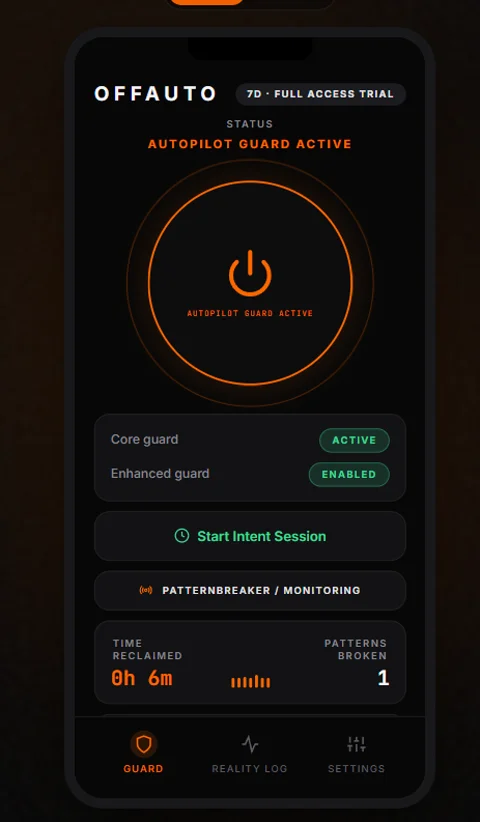 Интерфейс на приложението OFFAUTO